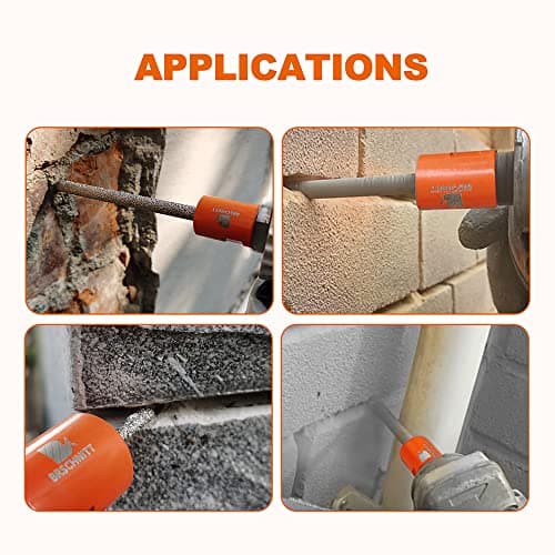 BRSCHNITT Diamond Mortar Raking Bit, 4/25 Inch x 1 Inch Router With 5/8-11 Thread for Tuck Pointing, Granite, Marble, Concrete, Masonry, Stone Removals (4x25mm) - Thumbnail 3