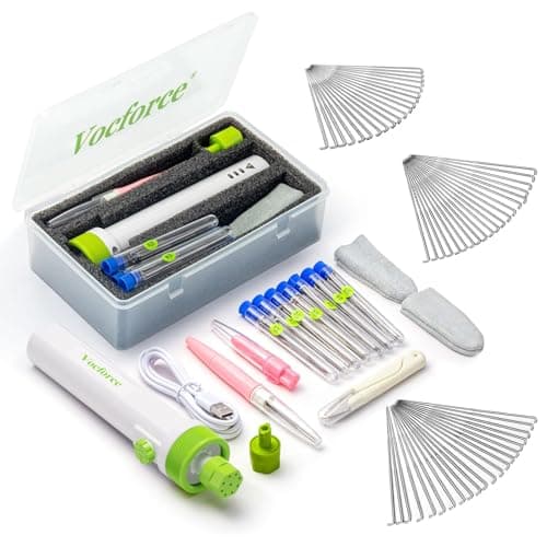 Vocforce Electric Needle Felting Tool, 4V Cordless 1-9 Multi-Needles Felting Machine with 79pcs Supplies Kit Set 3-Speed 4X Faster for Beginners Adult Small & Large Wool Projects - Image 1