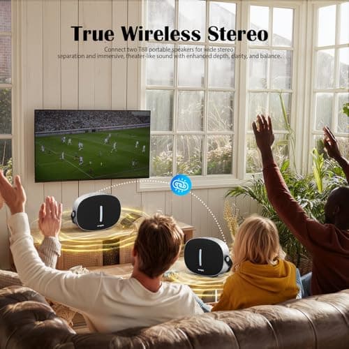 W-KING Portable Loud Bluetooth Speaker with Lights, 96W Peak Speakers Bluetooth 5.4 Wireless Outdoor Boombox, Powerful Bass/Crystal Sound, Fast Charge/USB/AUX for Home/Party, Personalized Gift Ideas - Thumbnail 4
