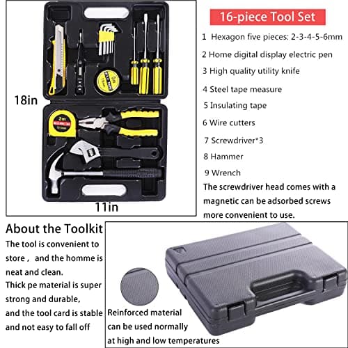 HAIPHAIK Car Emergency Kit,Emergency Roadside Kit for Car,Car Accessories for Women or Men,Car Safety Kit with Jumper Cables 11.8 FT,Tow Strap,Folding Survival Shovel,Roadside Emergency Kit - Thumbnail 3