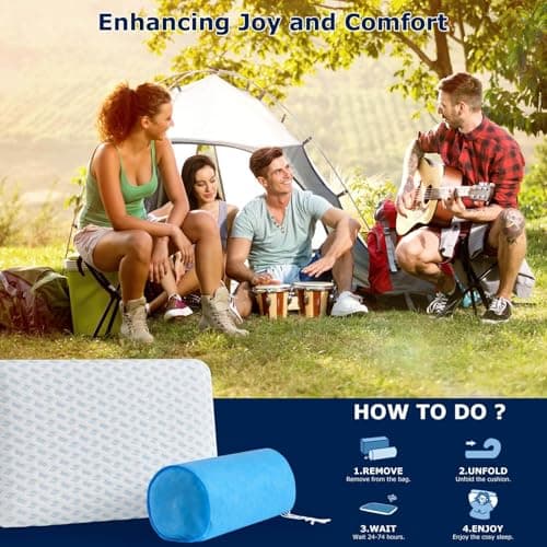Ultra Thin Pillow 2.75" cooling Memory Foam Pillows for Stomach Sleeping, Gel Infused Slim Pillows for Side Back Stomach Sleepers, Travel Pillow, Bed Pillow Neck support, Washable Cover Standard Size - Thumbnail 6