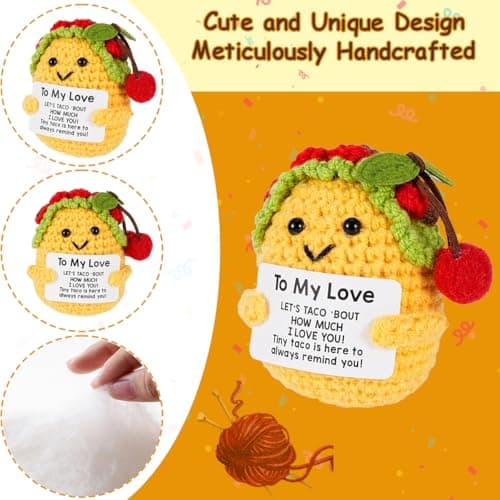 Gifts for Him Her, Positive Crochet Animals, Encouragement Gifts for Women Men, Emotional Support Crochet Gift, for Holidays Such as Mothers Day Fathers Day Graduation Ceremonies Birthdays - Thumbnail 3