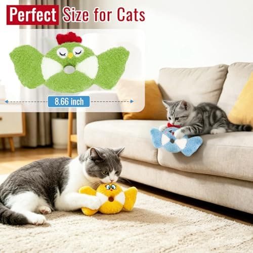 Retro Shaw Bird Cat Toy with Catnip & Silvervine - Interactive Realistic Kitten Toy with Crinkle Sound for Indoor Cats, Best Cat Kick Toy to Satisfy Natural Hunting Instincts - Thumbnail 6