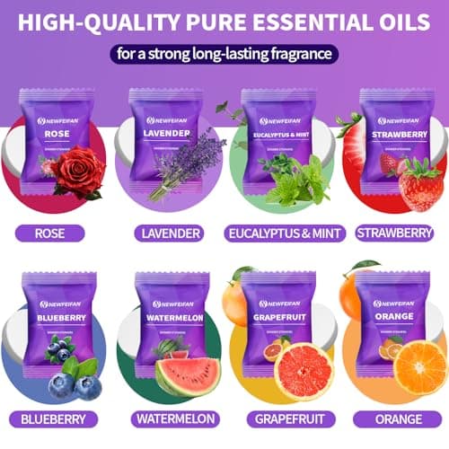 Shower Steamers Aromatherapy Gifts for Women Men, Fathers Day Gift for Dad Husband from Wife Daughter, 8-Pack Shower Bombs Organic Essential Oil, Home Spa Relaxing Purple - Thumbnail 4