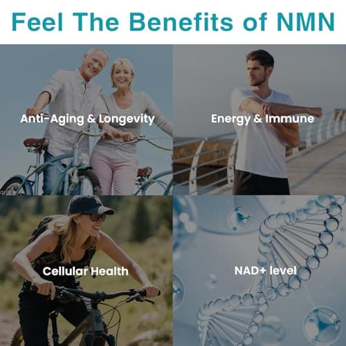 NMN Supplement, 99% Pure NMN 500mg for NAD+, 60 Capsules (60 Days Supply) - Thumbnail 4