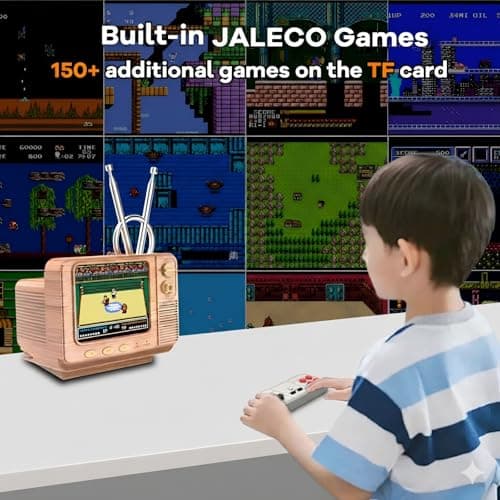 Mini TV Retro Handheld Game Console -JALECO Licensed Classic Games, Portable Gaming Toy with TF Card to Expand 80s 90s Games, Support Two Players & Game Save, Ideal Gift for Boys Girls - Thumbnail 3