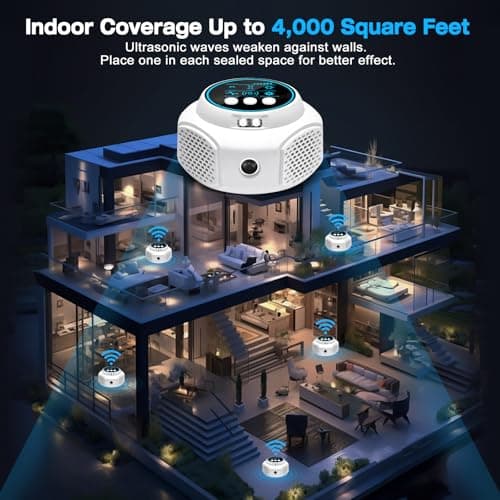 Ultrasonic Pest Repellent Indoor Plug in, Mouse Trap for Home Mice Repellent Rodent Repellent, Keep Away Mouse, Rats, Squirrels, Bats, Roaches, Spiders, Suitable for Room, Attics, Garages(White) - Thumbnail 6