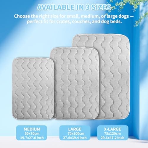 PETZOOKA Dog Cooling Mat Q-Max>0.4 Self Cool Pad for Dogs and Cats with Anti-Slip Bottom, Washable Portable Pet Sleeping Pad for Summer，X-Larger Size 47.2" *29.6" - Thumbnail 6