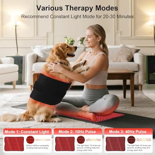 Red Light Therapy Mat for Body - 26.8" x 23.5" RedLight Therapy Pad with 600 LEDs,Near Infrared Red Light Mat 660nm & 850nm Redlight Therapy Pads W770 - Thumbnail 4