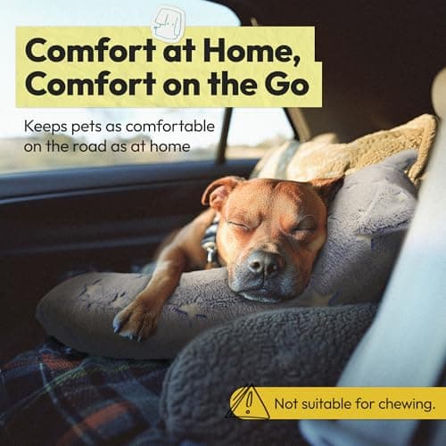 POMESEA Dog Calming Pillow, Glow in The Dark Dog Put Head on, Soft Question Mark Pillows for Dogs, Kids, Adults, Washable Dog Bed Pillow, Cozy Dog Body Pillow (L Gray) - Thumbnail 6
