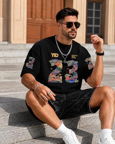 YTD 23 Graphic T-Shirts for Men Women, Relaxed Fit Cotton Crewneck Short Sleeve Casual Fashion Tee - Thumbnail 5