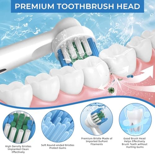 FIRIK Electric Toothbrush Replacement Heads, 20 Pcs Compatible with Oral B Braun, Professional Brush Heads for Oral B Replacement Heads Refill 7000/Pro 1000/9600/500/3000/8000 - Thumbnail 4