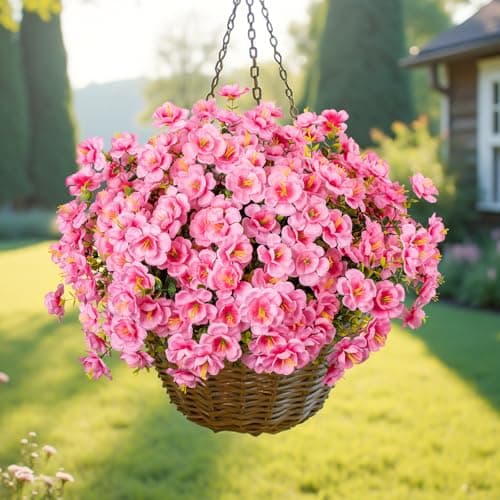 Lnoicy 16 Bundles Realistic Artificial Camellia Flowers for Outdoor, UV Resistant Faux Lifelike Fake Flowers for Home Decor, Wedding, Centerpiece（Pink） - Thumbnail 6