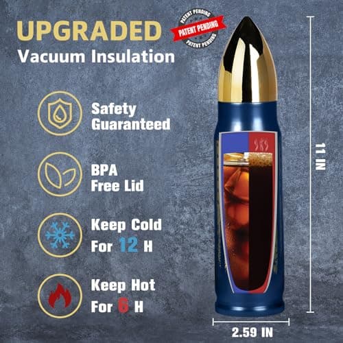 Funslive Gift for Men Husband Him- 17 oz Blue Tumbler Presents - Stocking Stuffers for Adults Mens Gifts Ideas - Gifts for Men Who Have Everything - Easter Stocking Stuffers Mens Husband Gift 2026 - Thumbnail 5