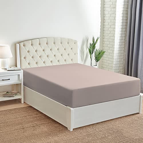 Mellanni Twin Fitted Sheet - Iconic Collection Bedding Sheets with up to 16 inch Deep Pocket - Soft & Cooling - Fade & Stain Resistant - 1 PC (Twin, Tan) - Thumbnail 3