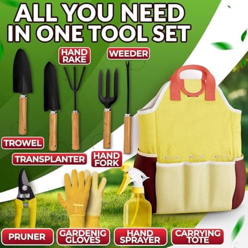 10 Pcs Gardening Tools for Women – Ergonomic Lightweight Metal Garden Tools Set with Convenient Organizer Handbag – Easy Handling for Outdoor Plant Care | Gardening Gifts for Women for Home Use - Thumbnail 3
