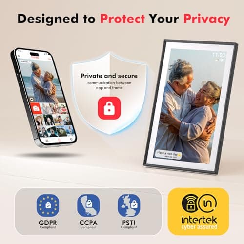 Digital Picture Frame, 15.6 Inch Large Frameo Digital Photo Frame WiFi, 32GB, 1920 * 1080 IPS HD Touch Screen, Tabletop&Wall-Mounted, Share Picture Video, Birthday, Wedding, for Mom - Thumbnail 6