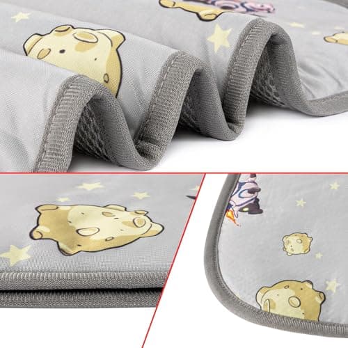 NACOCO Summer Pet Cooling Mat - Cat Dog Cushion Pad Sleeping Cool Comfortable Soft for Pets Kids and Adults (Grey French Bulldog, S) - Thumbnail 2