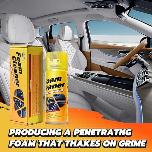 Gihen Multi-Purpose Foam Cleaner Spray for Auto Interior & Household Surfaces, All-Round Dirt Remover for Car Seats Dashboard Couch Fabric, 300ml - Thumbnail 5