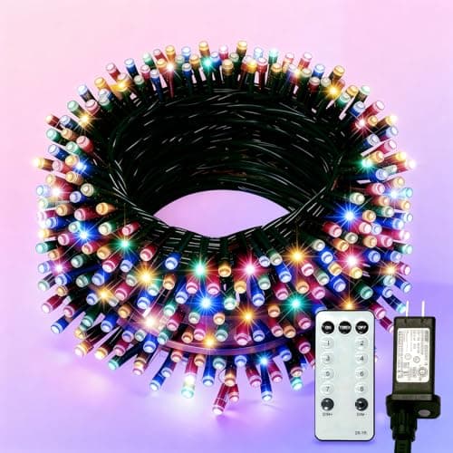 AHAWILL String Lights for Christmas Decor,50FT 150LED Classroom Lights, Waterproof Fairy Lights Indoor for Christmas Decor,Dimmable,8 Modes,Valentine's Day Home Decorations - Image 1