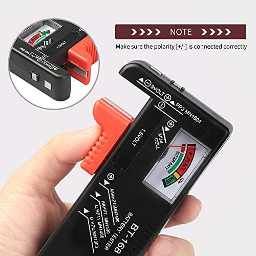 2Pcs Battery Tester Checker, Universal Battery Checker for AA AAA C D 9V 1.5V Button Cell Household Batteries Smal Electrical Monitor Meter Equipment (Requires No Battery for Operating) - Thumbnail 6