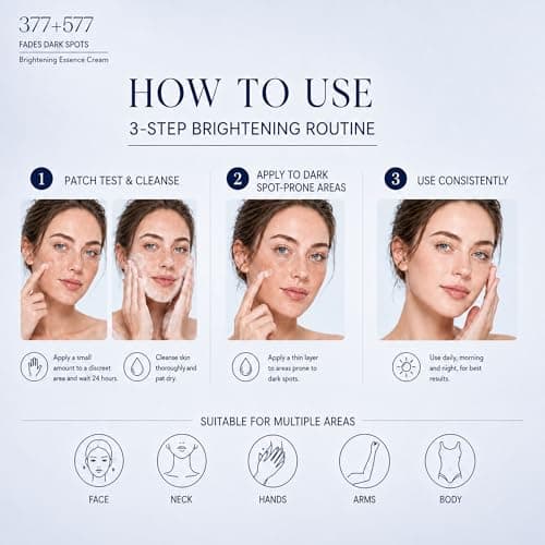 Dark Spot Remover for Face and Body, 1.76 Fl Oz, Dark Spot Corrector Cream with 377 577 Brightening Formula, for Uneven Skin Tone, Sun Spots, Age Spots and Discoloration, Skincare Gift for Women - Thumbnail 4