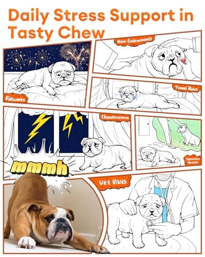 Pawaura Calming Chews for Dogs 300ct - Anxiety Relief Support & Relaxation for Everyday Stress - Dog Soft Chews with Melatonin - Sleep Aid for Dogs (Peanut Butter Flavor) - Thumbnail 3