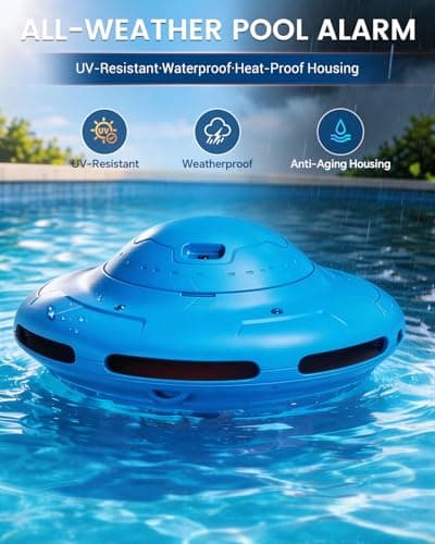 Smart Pool Alarm with App for Inground & Above Ground Pools, Adjustable Sensitivity Water Detection Alarm up to 20x40ft, 85dB+ Safety Alerts for Kids, Pets & Accidental Entry(Blue) - Thumbnail 6