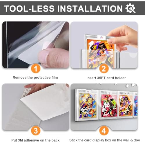 Sports Card Display Case for Evolving Collections, 35PT Graded Card Display Frame for Collector, Card Display Case for Football Basketball Hockey Psa and Trading Card - Thumbnail 4