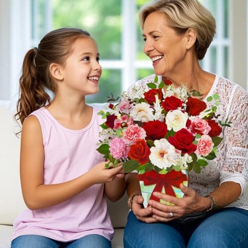 APOTODITO Rose Card with Music and Light, Mothers Day Card with Roses, Flower Bouquet 3D Gift Card, Mothers Day Gifts for Women Mom Wife(Rose) - Thumbnail 4
