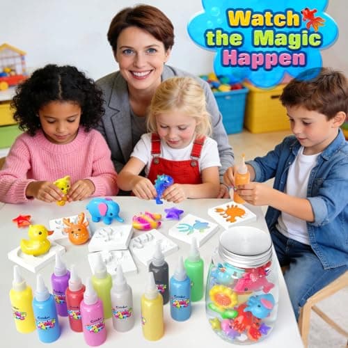 Coodoo Magic Water Elf Toy Craft Kits, Aqua Fairy Water Gel DIY Squishies Squishy Maker Toddler Kids Toys for Girls Boys Toys Birthday Gifts, Art Supplies Arts and Crafts for Kids Ages 4-6 4-8 8-12 - Thumbnail 5