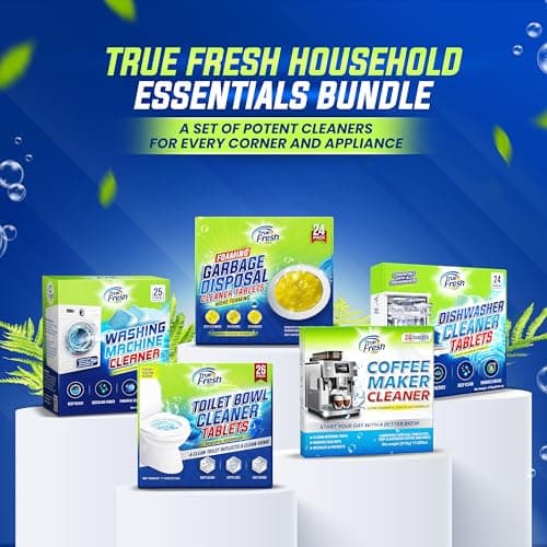 True Fresh Dishwasher Cleaner & Deodorizer Tablets, 24-Pack Dishwasher Maintenance Tablets for Interior, Pump, Filter, Spray arm & Drain, Helps Remove Grease, Limescale & Mineral Buildup 1-Year Supply - Thumbnail 5