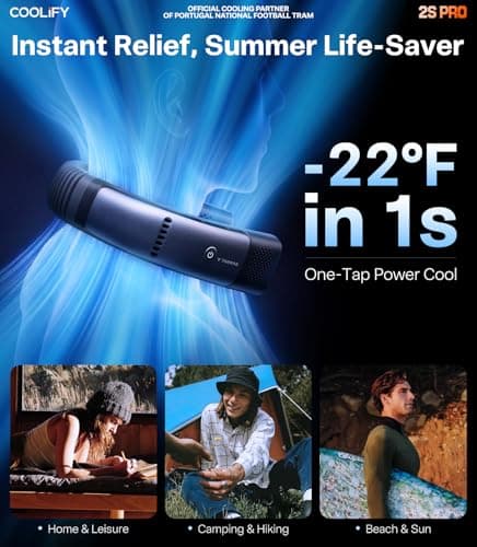 TORRAS Coolify 2026 Neck Air Conditioner 2S PRO, Ice-Feel Semiconductor Cooling Neck Cooler & Personal Air Conditioner for Golf, City Walk, Vacation Travel & Music Festival, Premium Summer Gift, Black - Thumbnail 3