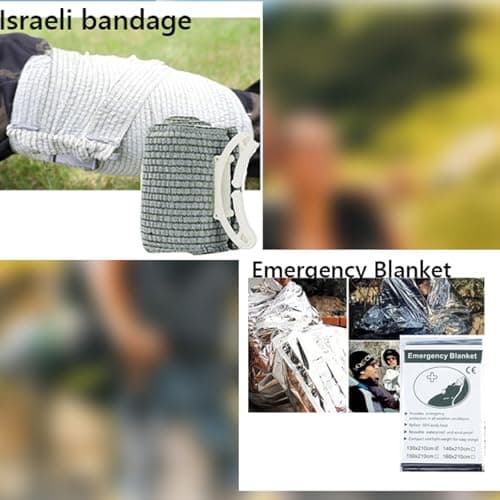 Tactical IFAK Trauma First Aid Kit - Molle Pouch Emergency Survival Kit with Vented Chest Seal, Israeli Bandage, Splint, Thermal Blanket & Gloves for Military, Car, Travel, Hiking, Camping & Outdoor - Thumbnail 5