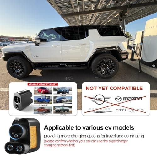 EVbase-ev NACS to CCS Adapter 500A 1000V fit for Supercharger Nacs to CCS1 Charger Adapter Compatible with Ford EVs, R1T/R1S, GM, Kia, Support V3/V4 DC Fast Charger Accessories - Thumbnail 5