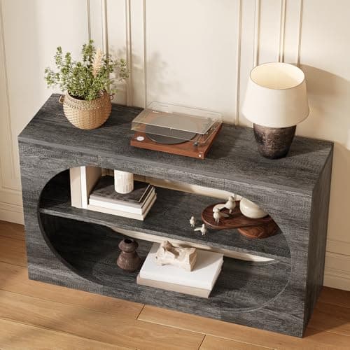 Tarnorci Console Table, 55-Inch Entryway Tables 3-Tier Wood Narrow Sofa Tables for Living Room Foyer Table for Entryway, Hallway, Entrance - Thumbnail 5