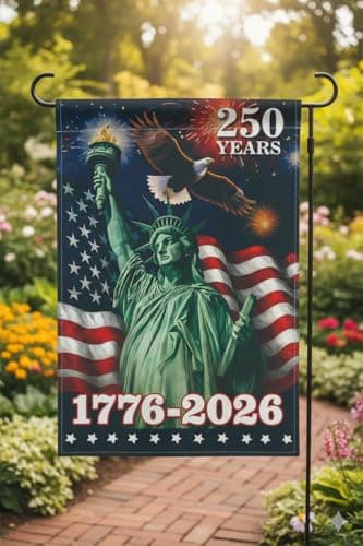 USA 250th Anniversary Garden Flags,America Garden Flags For Outside,12x18'',Double Sided Flag For Outdoor Garden Decor (Liberty) - Thumbnail 3