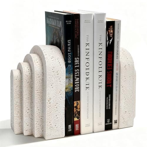 Modern Decorative Bookends for Shelves – Heavy Duty Book Ends, Stylish Bookshelf Decor, Minimalist Home Office Organizer, Functional Book Holders (Set of 2)
