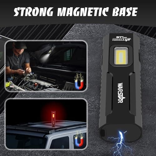 Mougcet Rechargeable EDC Flashlight, 1500 Lumens Flat Pocket Flashlight with UV Light, Magnetic Base and Pocket Clip, USB-C Portable Flash Light for Camping, Home, Emergency, Car Repair - Thumbnail 5