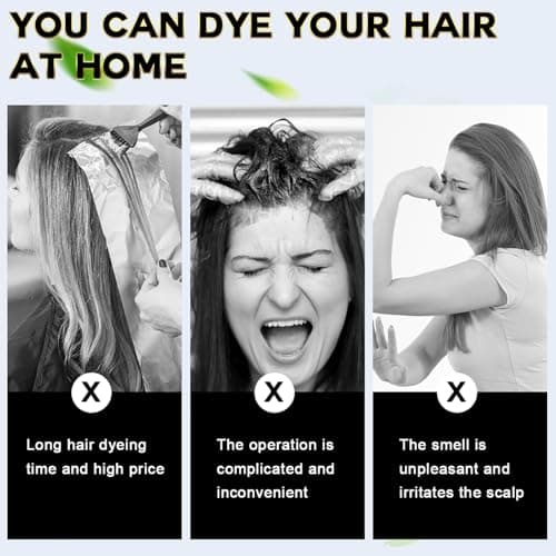 IIIMEIDU MEIDU Black Hair Dye Shampoo 3 in 1 for Gray Coverage, Semi Permanent Hair Color Shampoo for Color Treated Hair Dye for Women Men Champu Para Canas pintar el pelo 500ml - Thumbnail 4