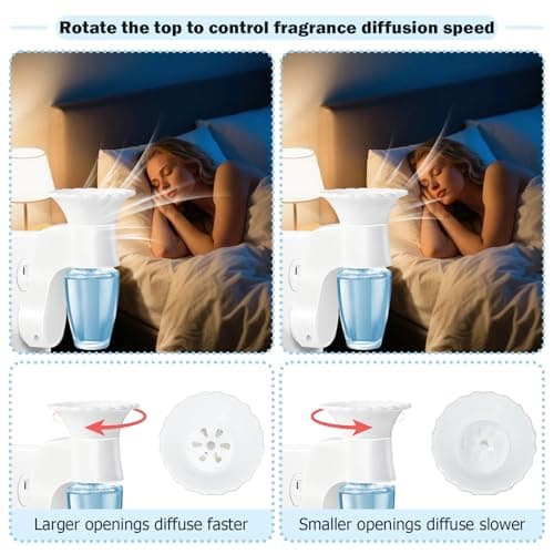 Wall Fragrance Plug – WallFlower Plug in, Essential Oil Diffuser Plug, ETL Certified, Compatible with Bath and Body Works WallFlower Refills, Plug in Diffuser for Home, Office, 4 PCS (Plug Only) - Thumbnail 3