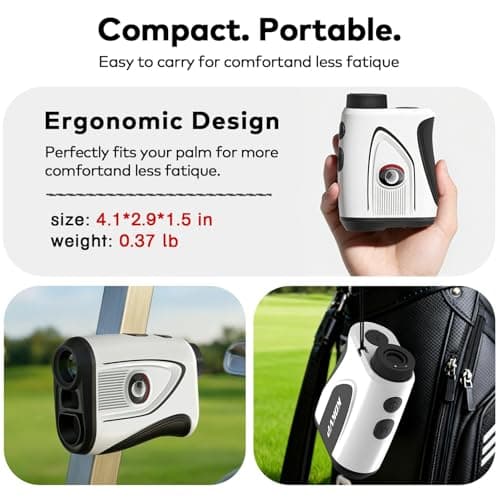 KOKVP Golf Rangefinder with Slope, 1200 Yards 7X Magnification Laser Range Finder, Flag Lock Vibration, USB-C Rechargeable, Magnetic Mount, ±0.5 Yard Accuracy, Waterproof, Ideal for Golfing & Hunting - Thumbnail 5