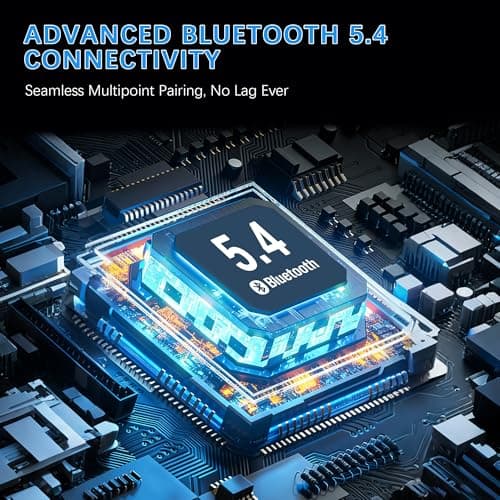 Essonio Open-Ear Headphones Over Ear Earbuds with Ear Hooks, Ultra-Lightweight Comfort Fit Touch Control Spatial Audio 35H Playtime AI Noise Cancellation IPX5 Waterproof - Thumbnail 5