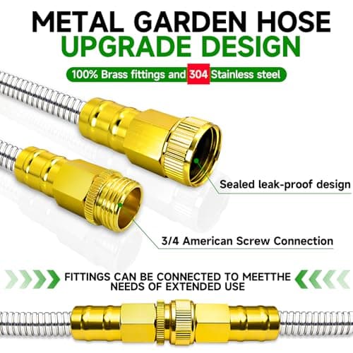 25 Ft Non-Expandable Garden Hose with 3750D Oxford Fabric, Kink & Leak Proof Water Pipe, Lightweight Outdoor Hose for Yard, Lawn, Car Wash, RV - Thumbnail 2