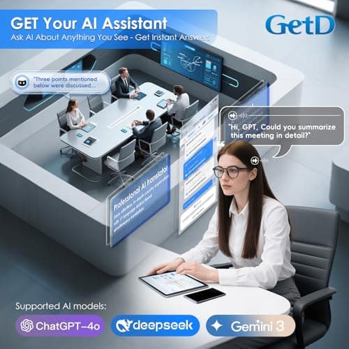 GetD 2026 AI Smart Glasses for Men Women, Translation Glasses with ChatGPT 145 Language, Photochromic Lenses, Bluetooth Glasses 11H Music Play /9H Call for Travel Daily Use - Thumbnail 3