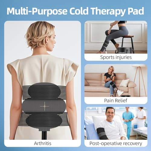 Cold Therapy Machine, Portable Ice Machine for Knee After Surgery, Programmable Knee Replacement Recovery System for Post Surgery Recovery Sports Injuries Reduce Swelling (Black D) - Thumbnail 6