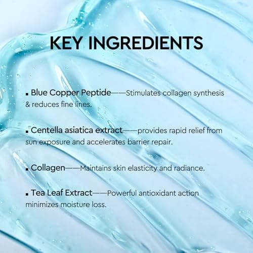 Blisskin COLLAGEN & Blue Copper Peptide Jelly Cream – Ultra Lightweight Gel Texture with Soluble Collagen & Peptides, 3.5oz - Thumbnail 2