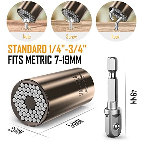 Lenski Fathers Day Gift from Daughter Wife Son Kids, Universal Socket Fathers Day Gift for Dads Men Grandpa Husband, Dad Gifts for Fathers Day, Gifts for Men Who Wants Nothing, Cool Gifts for Dads - Thumbnail 2