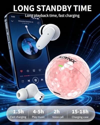KDYNIX True Wireless Earbuds, Bluetooth 5.4 Headphones with Dual ENC ANC Noise Canceling, 13mm Drivers for Deep Bass Stereo, IPX7 Waterproof, 18H Playtime, USB-C Charging Case for iPhone Android - Thumbnail 6