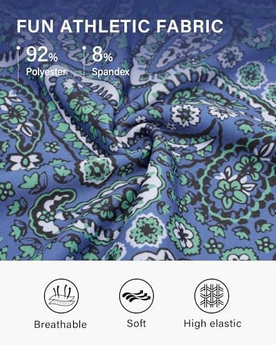 Stelle Women's Athletic Skorts 17" Golf Skirts Inner Shorts Tennis Skort with 2 Pockets Running Sports Pickleball Skirt(Ornate Paisley Print,L) - Thumbnail 5
